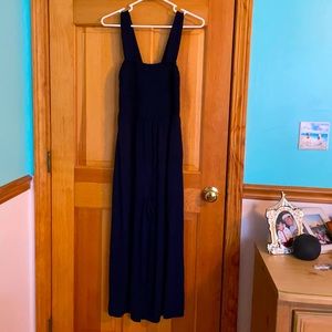 Loft Navy Scrunch Top Jumper